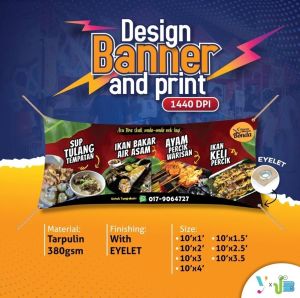 BANNER CUSTOM DESIGN PELBAGAI SAIZ (FREE DESIGN)