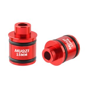 DIRKI 2Pcs Quick Release Bike Hub Thru Axle Adapter Aluminum Alloy 12/15mm Hub Conversion Kits Adapter Wheel Truing Stand Adapter Replaceable Bike Hub Converter Repair Tool
