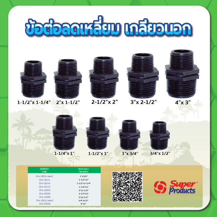 ข้อลดนิปเปิ้ลเกลียวนอก ลดนิปเปิ้ล ขนาด 3/4" , 1" , 1-1/4" , 1-1/2" , 2" , 2-1/2" , 3" , 4"