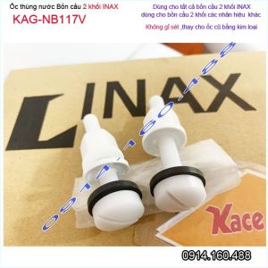 [HCM]Ốc két nước Linax Nhật chính hãng KAG-NB117V ốc thùng nước 100% nhựa dày trắng bóng xí bệt 2 khối C117-C306-C504 nhựa trắng loại 1 không gỉ séc