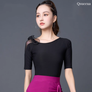 Latin Top New Adult Modern Dance Standard Dance Practice Costume Performance Body Show