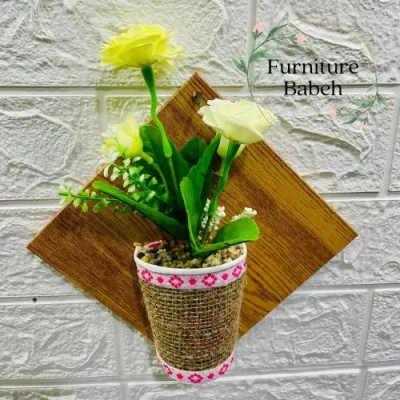 ASRI HIASAN BUNGA KUBIS PLASTIK ARTIFICIAL SET POT TEMPEL DINDING