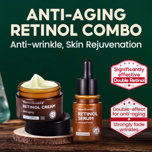 VIBRANT GLAMOUR Retinol Set Face Cream + Serum Anti-Aging Whitening Skin Care Set Anti-Wrinkle Skin Rejuvenation Double Retinol Cream Serum