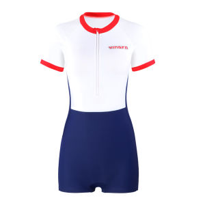 Womens One Piece Swimsuit Surf Suit Padded Slimmer Look Sun Protection Sports Swimwear Bodybuilding Girls Bathing Suit