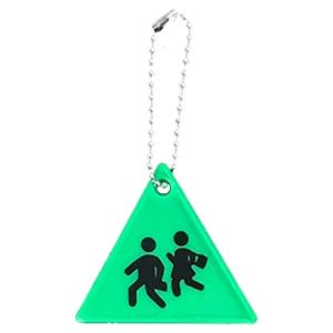 Safety Reflector Keychain Schoolbag Backpack Pendant Keyring Triangle Sidewalk Tags Keychain Gifts for Women and Men
