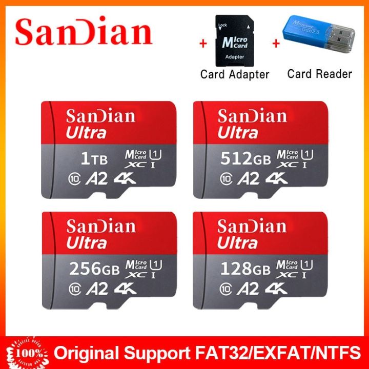 การ์ด Micro SD 1TB TF การ์ดหน่วยความจำ/SDCard 128Gb 256Gb 512Gb 1Tb ...