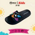 MCC PROJECT Dino Rooaarr Black White Premium Slides Sandal Anak Slip On. 