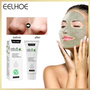 EELHOE Green Tea Moisturizing Facial Mask Deep Cleanse Mask For Pore Antioxidant Green Tea Mud Film With Volcanic Mud Moisturizing Facial Mask Oil Control Moisturizing Removing Blackheads Acne Shrink Pores Gentle Cleansing Facial