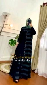 27gadih gamis motif terbaru modern kekinian edisi azura dress amore by ruby