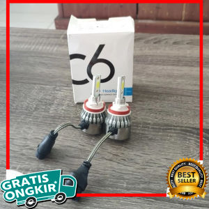 Lampu LED Mobil Avanza H4 C6 6000K Depan Utama Super Terang Putih Bulb Bohlam Lampu LED COB Headlight Socket H4 12V 36Watt untuk Xenia Warna Putih