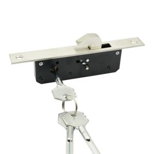 Sliding Door Hook Lock  Aluminum Alloy Window Locks Gate Floor Lock With Cross Keys