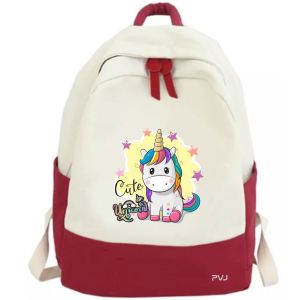 PVJ Tas Ransel Anak Sekolah Perempuan Motif Lucu Unicorn