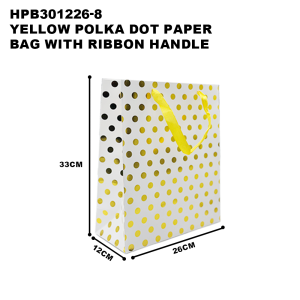 1pc Polka Dot Paper Bag – Cute Gift & Candy Bag Polka Party Paper Bag