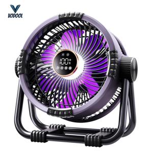 Portable Camping Fan with LED Lantern 20000mAh Rechargeable Battery Powered Fan Table Fan Camping Gear for Picnic Fishing [Vodool Center]
