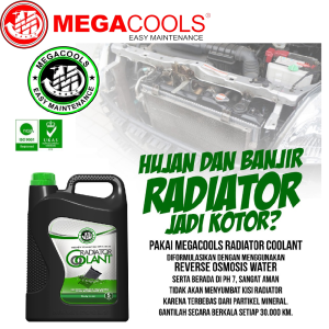 Megacool Coolant Hujau Air Radiator Pendingin Megacools Galon 5 liter 5lt