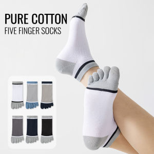 MiiOW Men Five Finger Socks Split Toe Sock Running Sports Deodorant Antibacterial Cycling Cotton Short Ankle Sock Trending Sock
