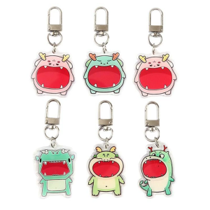 Smiling Dragon Acrylic Keychains Ornament Scratch Resistant Materials Birthday Party Favors Decorative Souvenir