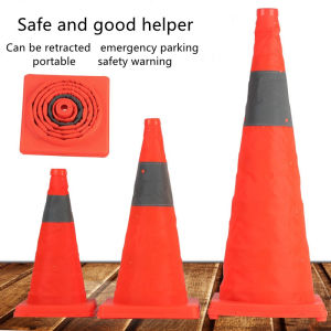 30CM45cm 65CM Reflectorized Traffic Cone Barricades Warning-sign Road-Safety Lift With Led Light Folding