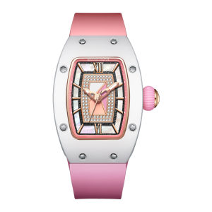 BONEST GATTI Womens Fashion Luxury Tonneau Mechanical Watch Phantom Series Valentines Day Gift For Girlfriend