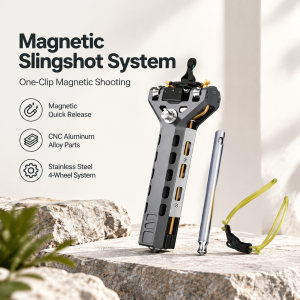 automatic rubber slingshot Tirador Plastic handle with metal clip