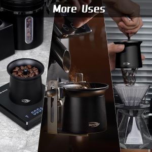 IKAPE 3 in 1 Espresso Dosing FunnelCoffee Powder Receiver ContainerSuitable for 51/54/58mm Bottomless Portafilters Coffee tool