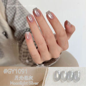 GAOY Boiled Water Cat Eye Gel Polish 11ML White Magnetic Gel Glass Effect Jelly Nude UV LED Nail Art Gel Soak Off Magnetic Glitter Gel Pengilat Kuku Gel Magnetik Cat Eye Kesan Glass Pearl Jelly Transparent Nude Manicure DIY Salon Cantik Tahan Lama