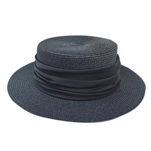 Straw Sun Hat for Women 2.36 Inch Wide Brim Fashionable Flat Top Sun Protections for Beach Vacation Summer Accessory
