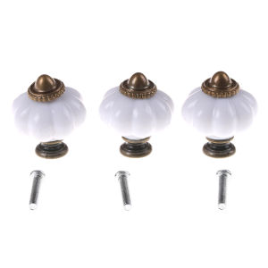 LEI White Vintage Style Door Knobs Cabinet Drawer Cupboard Kitchen Pull Handle