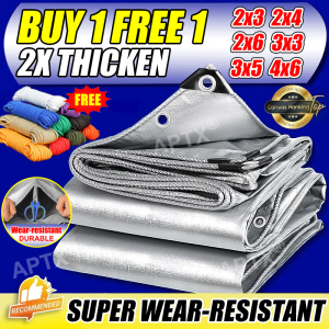 【German military quality】APTX Tarpaulin Waterproof Makapal BUY 1 FREE 1 Rope Trapal Lona Tolda Tarpaulin 16 FT X 26 FT Trapal Waterproof Heavy Duty Trapal Waterproof Japan Lona Tarpulin Heavy Duty Tolda Makapal Original Tolda Makapal Rain Cover