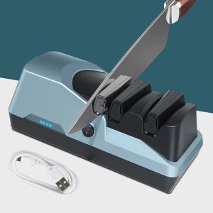 USB Rechargable Knife Sharpener Electric Professional Sharpener Stone Automatic Grinding for Knives Sharpening Kitchen Tools