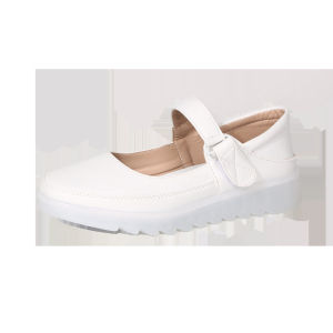 Womens Shoes Autumn Air Mattress Nurse Shoes Womens Single Shoes Womens Wedge Heel Comfortable Flat Sole Work Small White Shoes Women