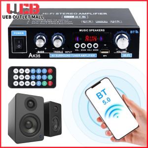 UEB Bluetooth-Compatible 12V/110-240V Stereo Audio Amplifier Two-channel HiFi Digital Stereo Sound Amplifier for Home Karaoke Party