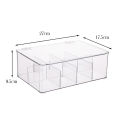 【Original+24hours delivery】Transparent Compartment Storage Box Tea Bag Container Coffee Organizer Display Rack Desktop Organize. 