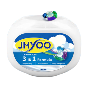 JHYOO 5-Chamber Laundry Detergent Beads 52Pcs Stain Removal & Clothing Care 2-In-1 Suitable For Renters/Small Families