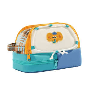 COOLCELLS Thêu hình con voi Hộp bút chì dễ thương Kawaii Dung lượng lớn Hộp đựng bút chì du lịch Lưu trữ đa lớp Bền bỉ Hộp đựng bút chì Đồ dùng học tập