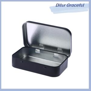 Ditur ชุดอุปกรณ์เอาตัวรอด1ชิ้นกล่องดีบุกสีเงินสีดำใส่เหรียญขนมกุญแจกล่องบุหรี่กล่องที่ปิดสนิท