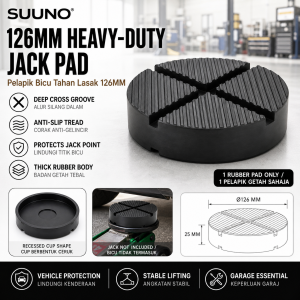 SUUNO Car Lift Jack Stand Pads Black Rubber Slotted Floor Pad Frame Rail Adapte Vehicle Truck SUV Pickup Auto Accessories Mount Bracket Holder Organizer Display Kereta Rak Tool Kit Set System Device Equipment