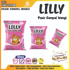 PASIR KUCING 12 LITER LILLY - PASIR KUCING GUMPAL WANGI-KUALITAS PREMIUM