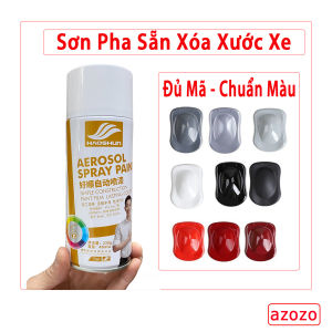 [ Chính Hãng ] Sơn xịt ô tô xe máy chuẩn màu - Sơn Pha sẵn xóa vết xước xe màu trắng đen ghi bạcđỏ mận. xanh HAOSHUN