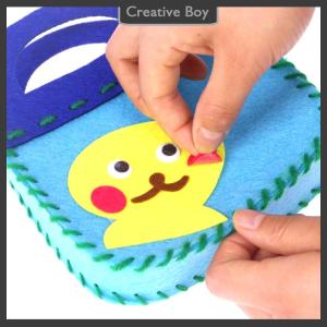 [Creative] 8Pcs Kids Sewing Kit DIY Felt Sewing Kits Preschool Educational Toys Craft Felt With Safety Needle For Boys Girls Beginners