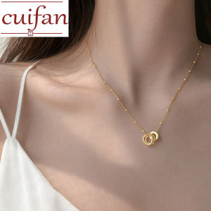 916 gold necklace Design a niche geometric ring necklace for women