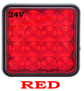 J115S13 SD-6003 12V OR 24V 16LED RED ORANGE GREENSQUARE CAR AND TRUCK TRAILER LORRY TRUCK FLASH LIGHT LAMP KELIP KELIP