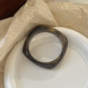 BLACKON Smudging Acrylic Bangle Europe American Style Bohemian Retro Hand Ring Exaggerated Jewelry Accessories Irregular Wide Bracelet Women