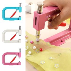NCNC Portable Pearl Handmade Setting Machine Professional Hand Press Bead Setting Tool Jewelry Maker Alloy Pearl Attachment Tool Costume Making