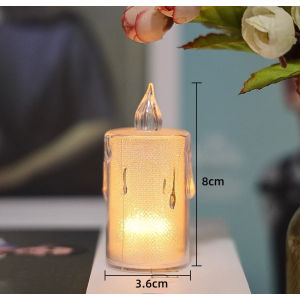 2PCS Led Battery Candle Light Halloween Christmas Festival Decoration Atmosphere Props Home Decor Lamp