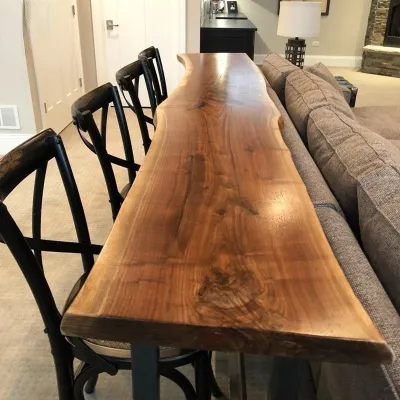 Bar Table Solid Wood Table Home Balcony Wall High Foot Narrow Table Long Bar Table