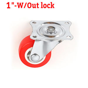 Heavy-Duty Red Caster Wheels Cart Wheel For Industrial Use - Fixed Swivel and Lockable Options 1.5" 2" 2.5"