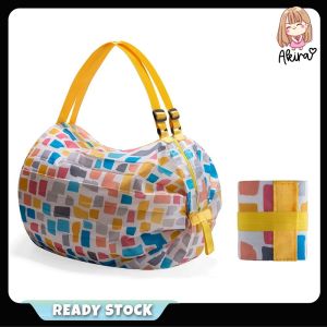 Foldable Shopping Bag Recycle Bag Reusable Eco Bag Nylon Waterproof Shopping Bag Bag Lipat 折叠购物袋