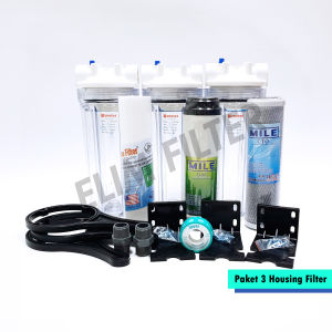 ELIM Filter - Paket 3 Housing 10 inch Set Filter Air Ledeng / Filter Air PDAM