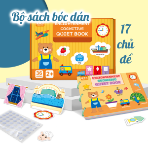Đồ chơi bóc dán thông minh hàng đẹp 17 chủ đề giúp bé vừa chơi vừa học